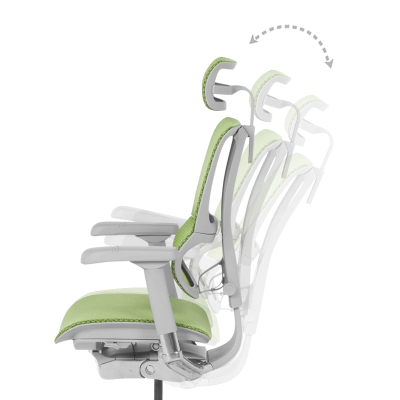 Ергономичен стол IOO Elite 2 сива рамка-зелен